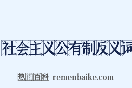 社会主义公有制反义词是什么意思的图片